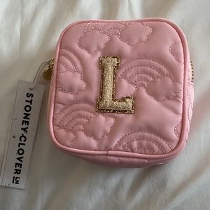 Stoney Clover Lane pouch part of their puffy collection. Puffy rainbow with Gold